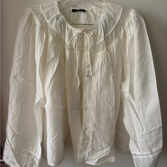Massimo Dutti Blouse with Lace Accents - Picture 2 of 5